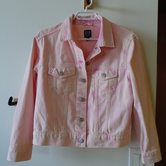 Gap pink denim jean jacket S Small SM - Picture 10 of 14